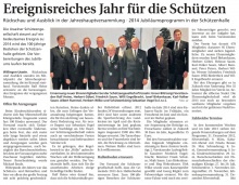 Bericht Jahreshauptversammlung | Quelle: WLZ vom 30.11.2012